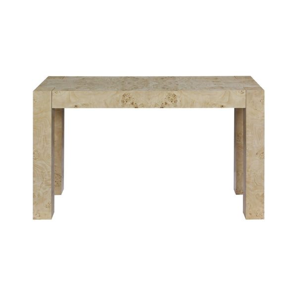 Atlas Bromo Console Table – Elegant Mappa Burl Veneer for Entryways, Hallways, and Living Spaces Bleached Burl TA11026-02