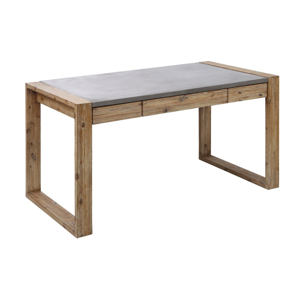 Atlas Brooklyn Heights Desk – Modern Polished Concrete Workspace for Home Office, Study & Living Areas TA11027-01