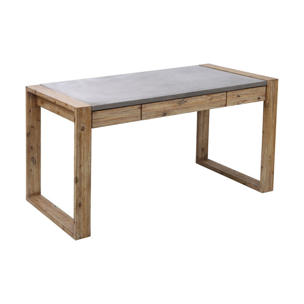 Atlas Brooklyn Heights Desk – Modern Polished Concrete Workspace for Home Office, Study & Living Areas TA11027-01