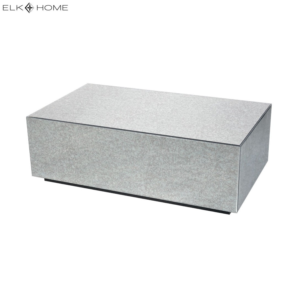 Atlas Budva Coffee Table - Chic Antique Mercury Glass Design with Contemporary Lines for Modern Living Rooms TA11028-01
