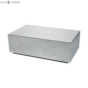 Atlas Budva Coffee Table - Chic Antique Mercury Glass Design with Contemporary Lines for Modern Living Rooms TA11028-01