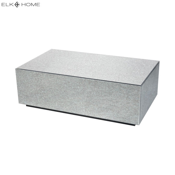 Atlas Budva Coffee Table - Chic Antique Mercury Glass Design with Contemporary Lines for Modern Living Rooms TA11028-01