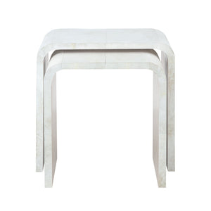 Atlas Burton Nesting Table Set of 2 - Elegant Parchment Finish for Stylish Versatility in Any Space TA11031-01S