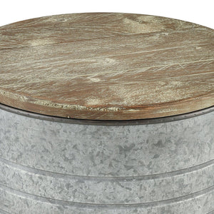 Atlas Cannes Rustic Industrial Accent Table with Hidden Storage - Versatile Wood & Metal Design for Any Space TA11033-01