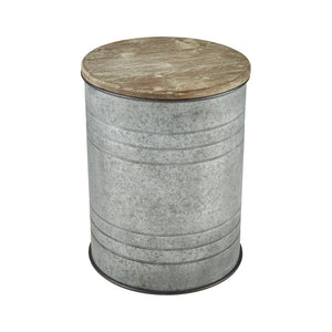 Atlas Cannes Rustic Industrial Accent Table with Hidden Storage - Versatile Wood & Metal Design for Any Space TA11033-01