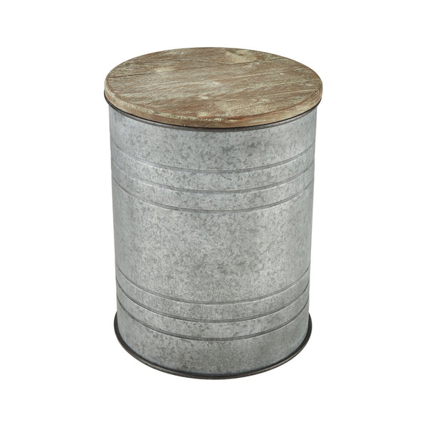Atlas Cannes Rustic Industrial Accent Table with Hidden Storage - Versatile Wood & Metal Design for Any Space TA11033-01
