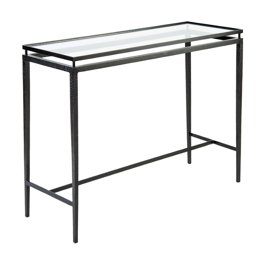 Atlas Canyon Console Table - Sleek Modern Design with Hammered Metal Finish for Entryway & Living Room Decor TA11034-01
