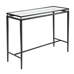 Atlas Canyon Console Table - Sleek Modern Design with Hammered Metal Finish for Entryway & Living Room Decor TA11034-01