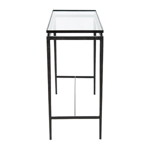 Atlas Canyon Console Table - Sleek Modern Design with Hammered Metal Finish for Entryway & Living Room Decor TA11034-01