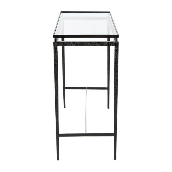 Atlas Canyon Console Table - Sleek Modern Design with Hammered Metal Finish for Entryway & Living Room Decor TA11034-01