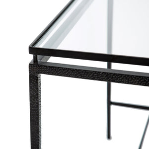 Atlas Canyon Console Table - Sleek Modern Design with Hammered Metal Finish for Entryway & Living Room Decor TA11034-01