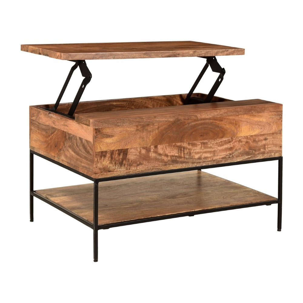 Atlas Carey Coffee Table – Versatile Lift-Top Design with Rustic Mango Wood & Hidden Storage for Style TA11035-01
