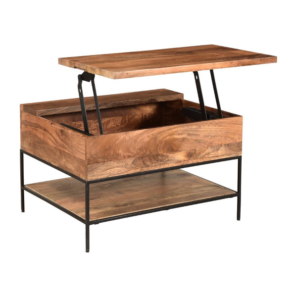 Atlas Carey Coffee Table – Versatile Lift-Top Design with Rustic Mango Wood & Hidden Storage for Style TA11035-01