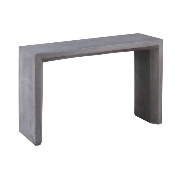 Atlas Chamfer Console Table - Modern Polished Concrete Design with Waterfall Sides for Entryway Elegance TA11039-01