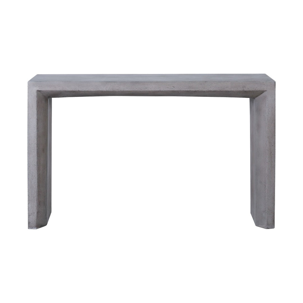 Atlas Chamfer Console Table - Modern Polished Concrete Design with Waterfall Sides for Entryway Elegance TA11039-01