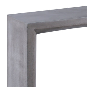Atlas Chamfer Console Table - Modern Polished Concrete Design with Waterfall Sides for Entryway Elegance TA11039-01