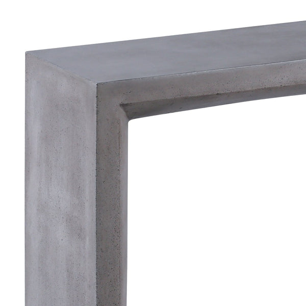Atlas Chamfer Console Table - Modern Polished Concrete Design with Waterfall Sides for Entryway Elegance TA11039-01