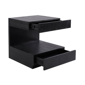 Atlas Checkmate Accent Table - Modern Black Design with Concealed Storage for Living Spaces & Bedrooms TA11040-02