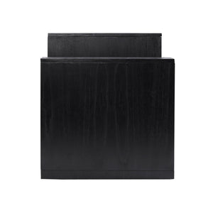 Atlas Checkmate Accent Table - Modern Black Design with Concealed Storage for Living Spaces & Bedrooms TA11040-02