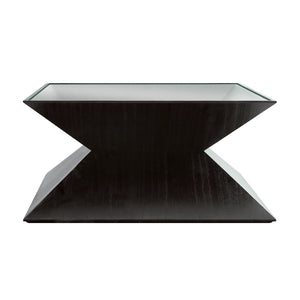 Atlas Checkmate Coffee Table - Modern Square Design with Glass Top & Marble Shelf for Stylish Living Rooms TA11041-01