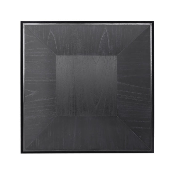 Atlas Checkmate Coffee Table - Modern Square Design with Glass Top & Marble Shelf for Stylish Living Rooms TA11041-01