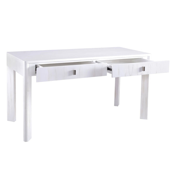 Atlas Checkmate Console Table - Modern White Entryway Furniture with Storage & Stylish Angled Legs TA11042-01