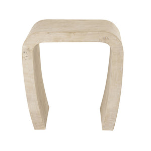 Atlas Clip Accent Table - Elegant White Burl Design for Modern Living Spaces, Easy to Move and Style TA11047-01