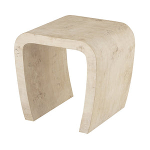 Atlas Clip Accent Table - Elegant White Burl Design for Modern Living Spaces, Easy to Move and Style TA11047-01