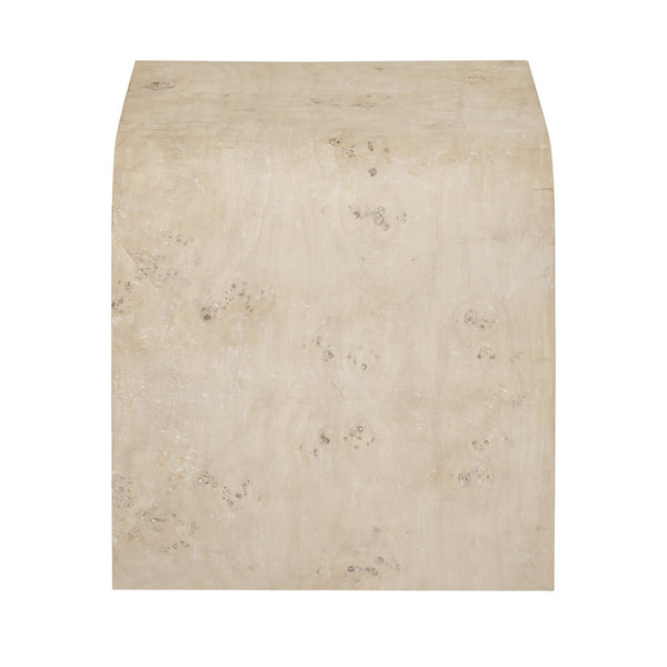 Atlas Clip Accent Table - Elegant White Burl Design for Modern Living Spaces, Easy to Move and Style TA11047-01