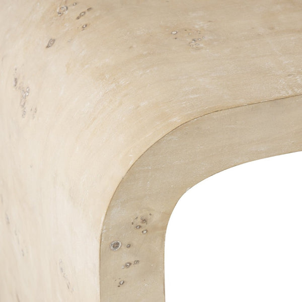 Atlas Clip Accent Table - Elegant White Burl Design for Modern Living Spaces, Easy to Move and Style TA11047-01