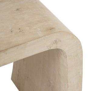 Atlas Clip Accent Table - Elegant White Burl Design for Modern Living Spaces, Easy to Move and Style TA11047-01