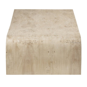 Atlas Clip Coffee Table - Modern White Burl with Sculptural Design, Perfect for Minimalist Living Spaces TA11048-01