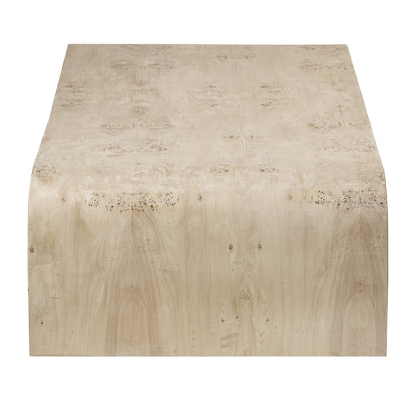 Atlas Clip Coffee Table - Modern White Burl with Sculptural Design, Perfect for Minimalist Living Spaces TA11048-01