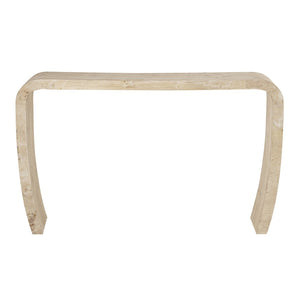 Atlas Clip Console Table - Modern White Burl Design for Stylish Entryways and Slim Spaces TA11049-01