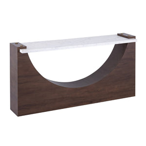 Atlas Corsa Console Table - Mid-Century Elegance with Walnut Base & Marble Top for Modern Interiors TA11053-01