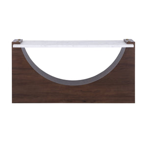 Atlas Corsa Console Table - Mid-Century Elegance with Walnut Base & Marble Top for Modern Interiors TA11053-01