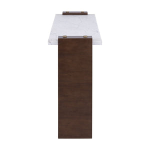Atlas Corsa Console Table - Mid-Century Elegance with Walnut Base & Marble Top for Modern Interiors TA11053-01