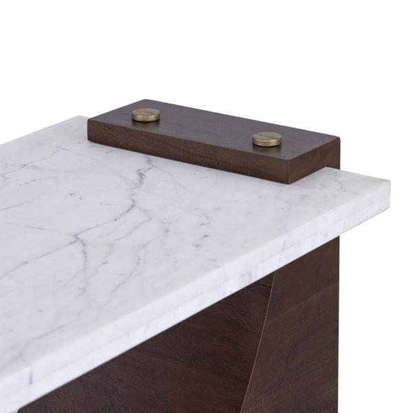 Atlas Corsa Console Table - Mid-Century Elegance with Walnut Base & Marble Top for Modern Interiors TA11053-01