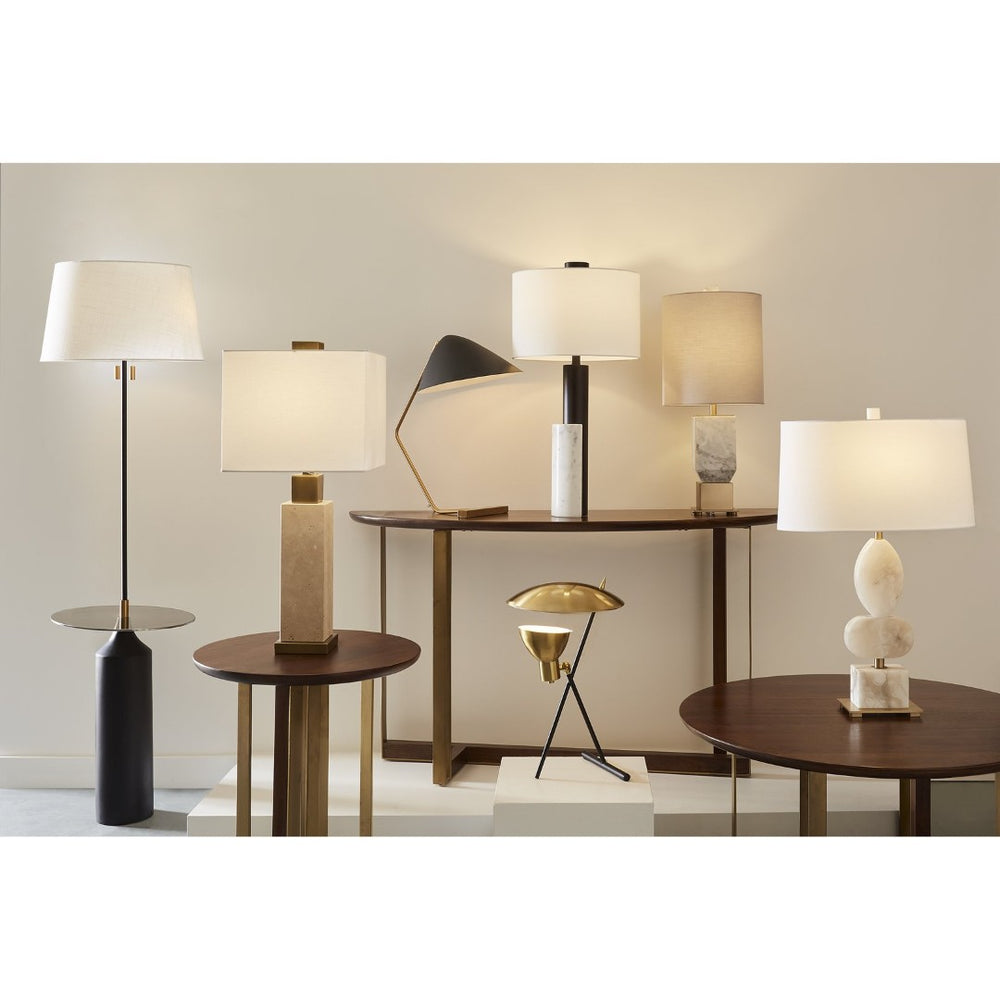 Atlas Crafton Coffee Table - Elegant Mahogany Top with Brass-Tone Base for Modern Living Spaces & Style TA11055-01