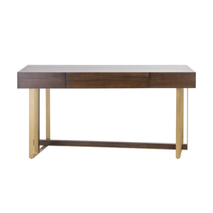 Atlas Crafton Desk - Stylish Mahogany Finish with Brass Accents, Spacious Design for Home Offices & More TA11057-01