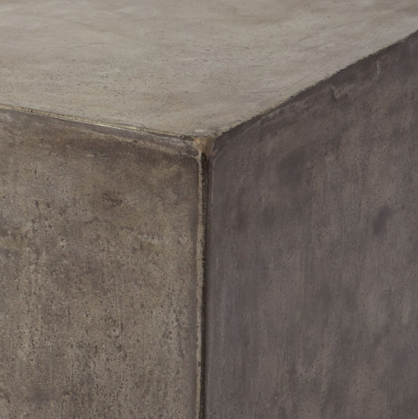 Atlas Cubo Modern Accent Table - Sleek Lightweight Concrete Design for Indoor & Outdoor Versatility TA11062-01