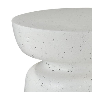 Atlas Dash Compact Accent Table – Versatile White Side Table Perfect for Small Spaces and Modern Décor TA11065-01
