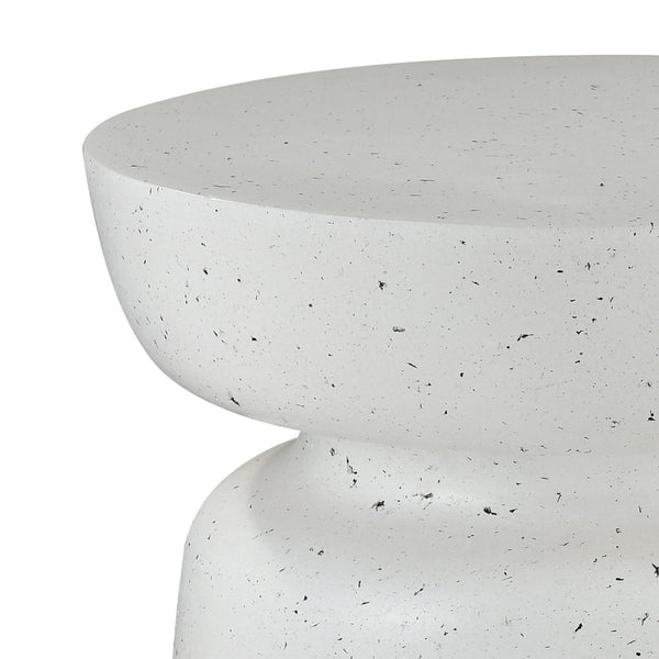 Atlas Dash Compact Accent Table – Versatile White Side Table Perfect for Small Spaces and Modern Décor TA11065-01