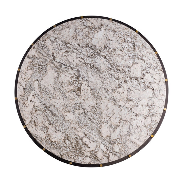 Atlas Demille Coffee Table - Luxurious Cream Granite Top with Satin Brass Base for Modern Living Spaces TA11066-01