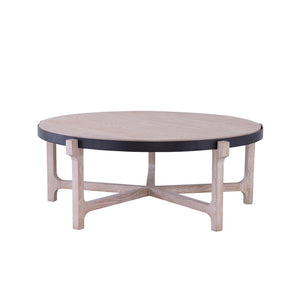 Atlas Donovan Coffee Table - Modern Light Ash Centerpiece with Unique Six-Leg Design and Iron Accents TA11067-01