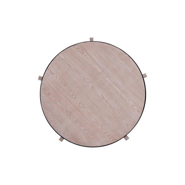 Atlas Donovan Coffee Table - Modern Light Ash Centerpiece with Unique Six-Leg Design and Iron Accents TA11067-01