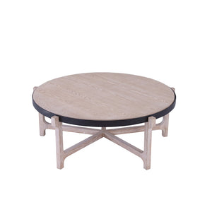 Atlas Donovan Coffee Table - Modern Light Ash Centerpiece with Unique Six-Leg Design and Iron Accents TA11067-01