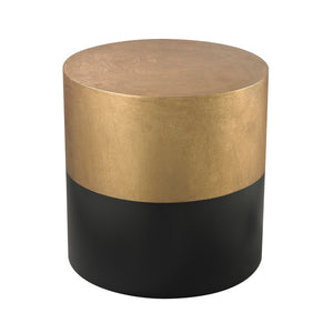 Atlas Draper Accent Table - Glamorous Drum Design with Two-Tone Finish for Modern Elegance & Versatility TA11068-01