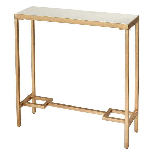 Atlas Equus Console Table – Elegant Gold Leaf Design for Stylish Entryways and Hallways, Space-Saving Solution Small Gold Leaf TA11071-01