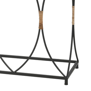 Atlas Fisher Island Console Tables Set of 2 - Modern Coastal Design with Rattan & Metal for Stylish Spaces TA11076-01S